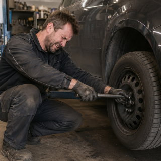 Přetažené matky na kole